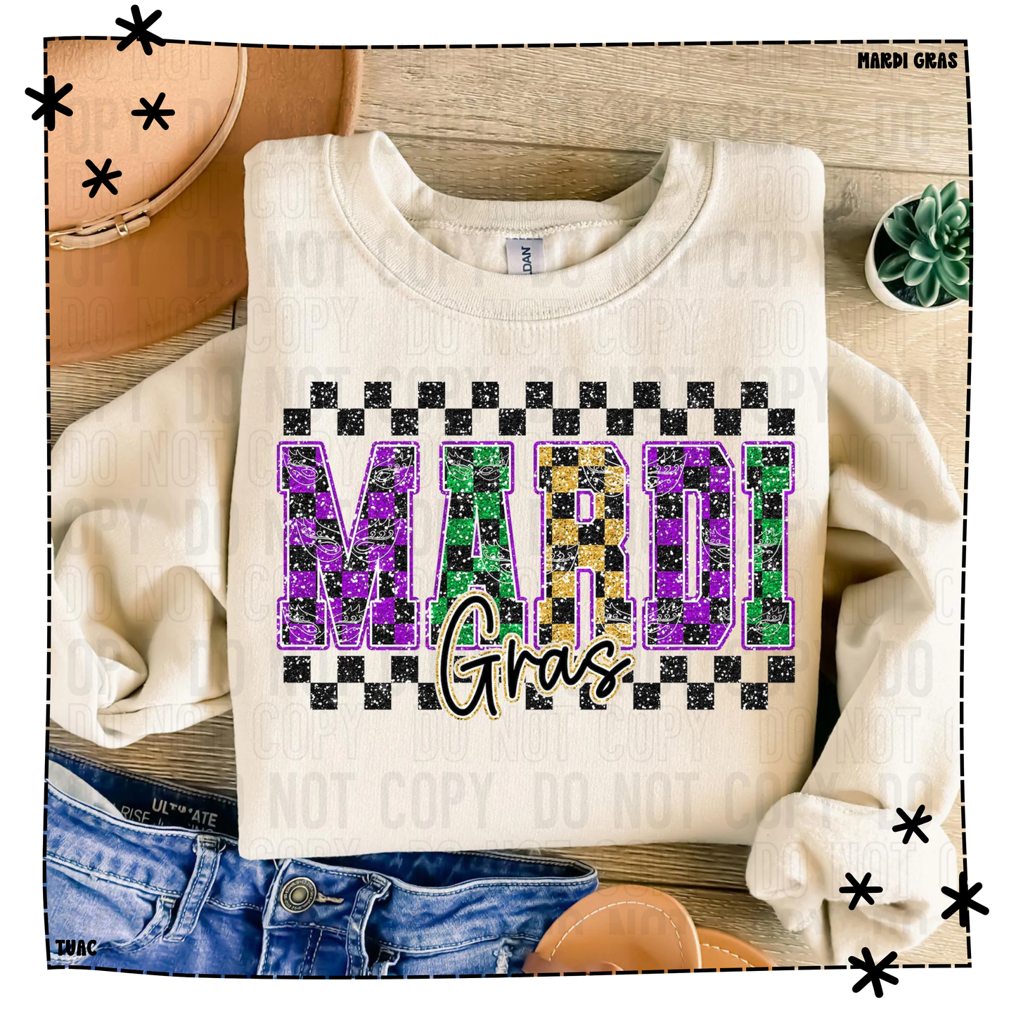 Mardi Gras Faux Glitter