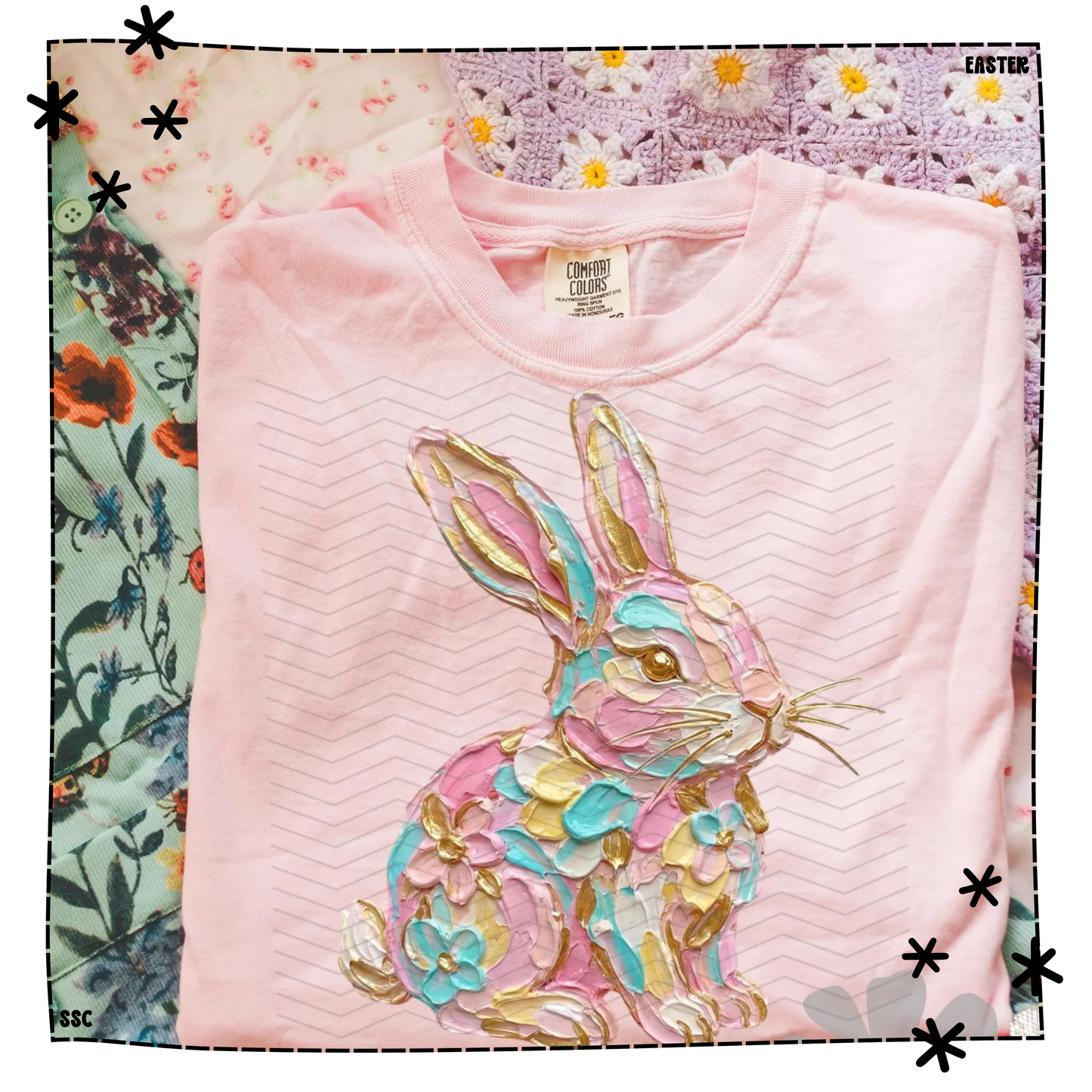 Multi Color Painted Easter Bunny