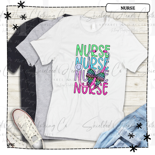 Nurse Bright Bow Shirt