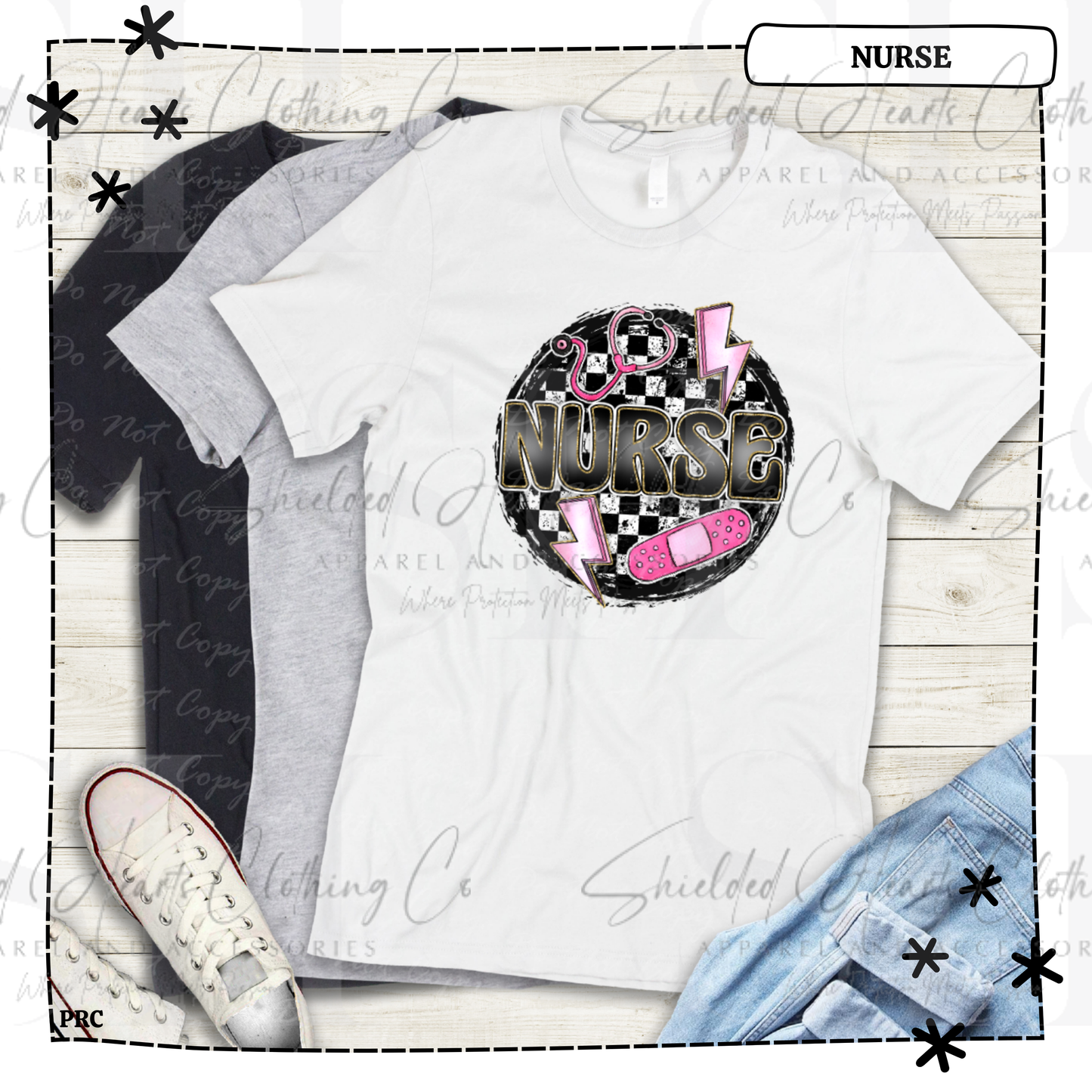 Nurse Pink Bandaid Shirt