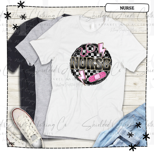 Nurse Pink Bandaid Shirt