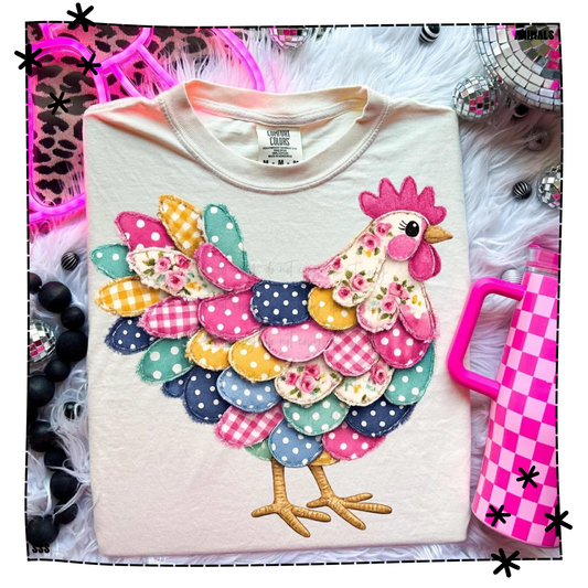 Patchwork Floral Hen