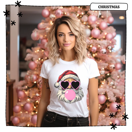 Pink Bubble Santa