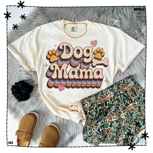 Retro Dog Mama Paws And Bone