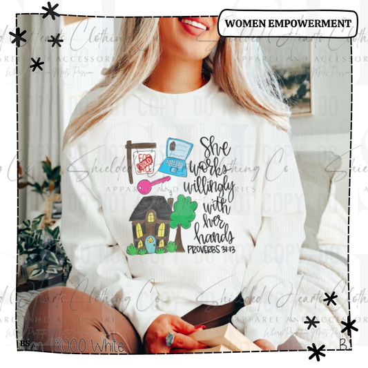 She Works Willing Realtor Shirt