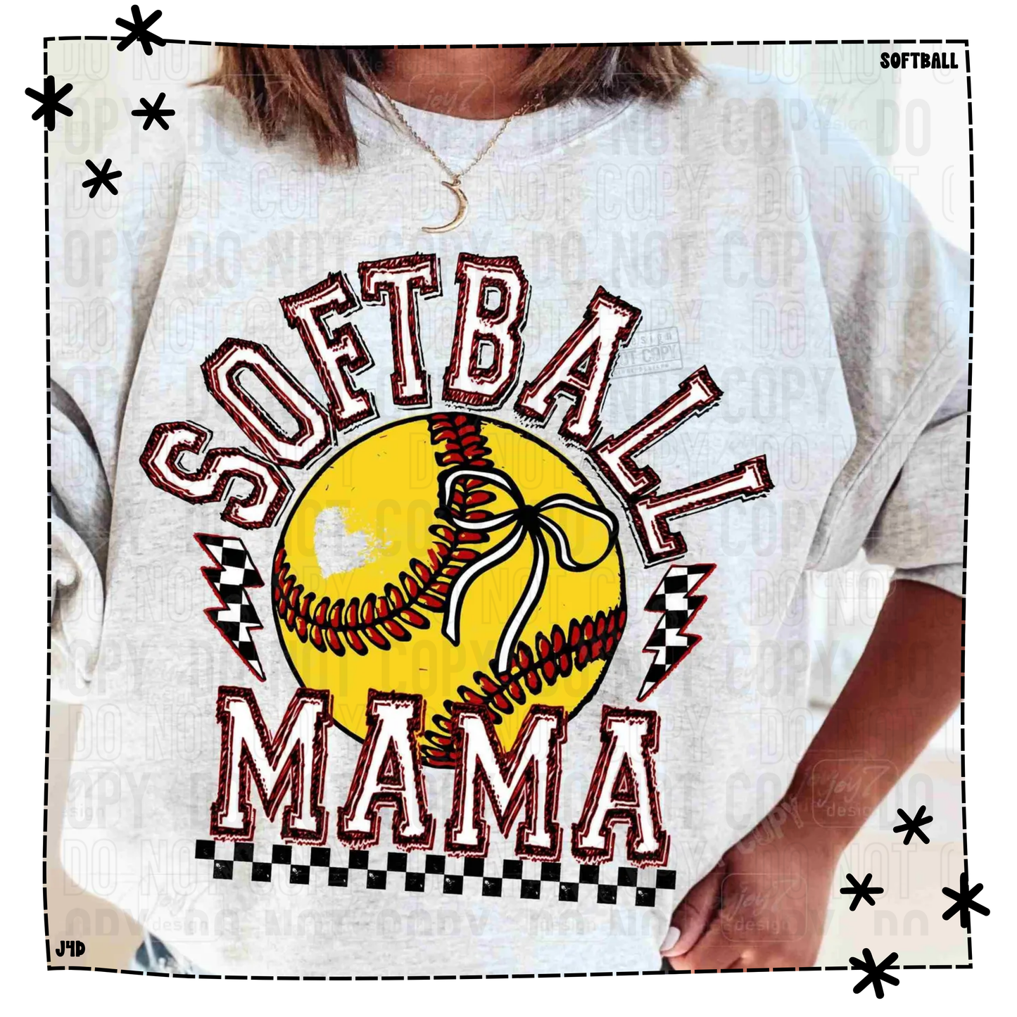 Softball Mama Bow