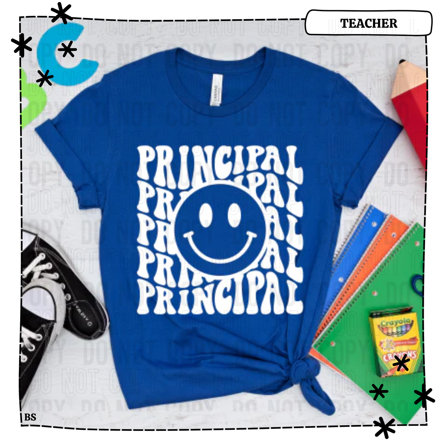 Stacked Retro Wavy Principal