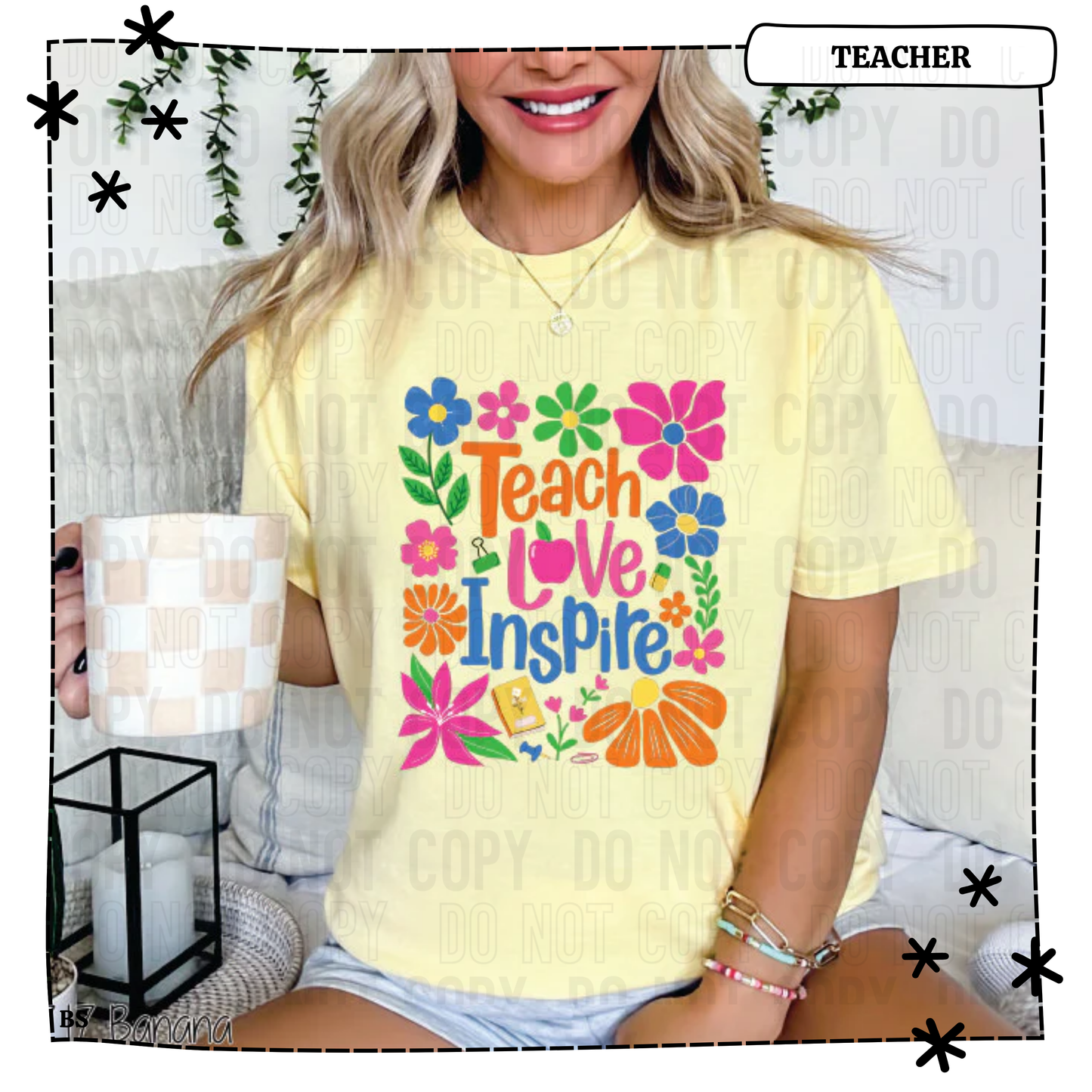 Teach Love Inspire Boho Floral