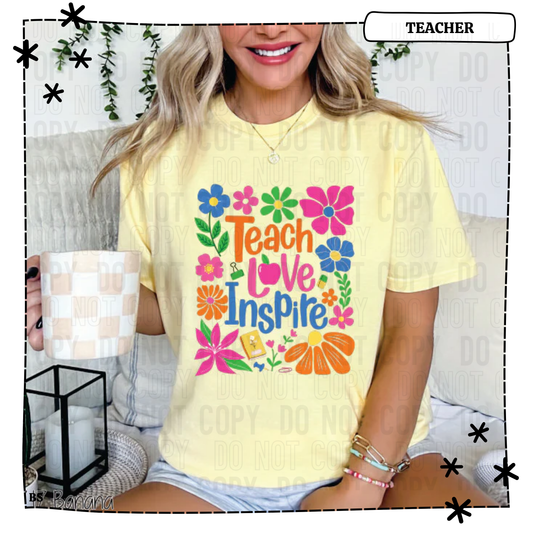 Teach Love Inspire Boho Floral