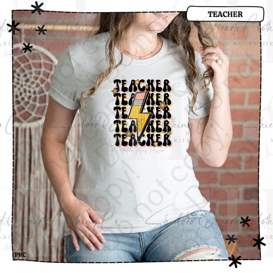 Teacher Stacked Pencil Shirt