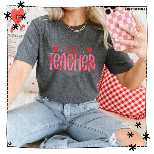Teacher Heart & Bow
