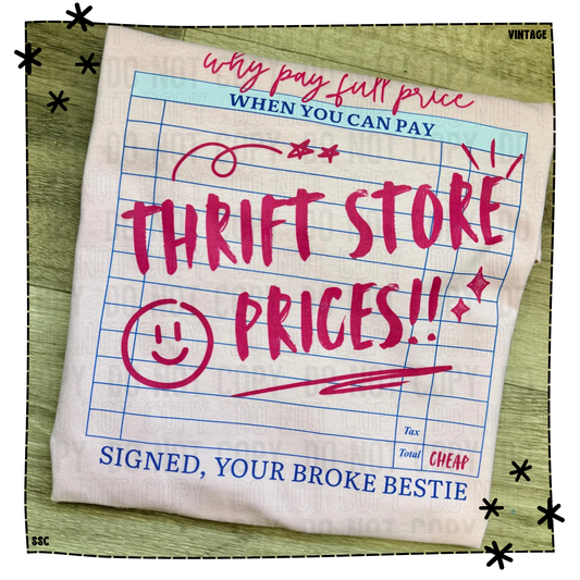 Thrift Store Prices!!
