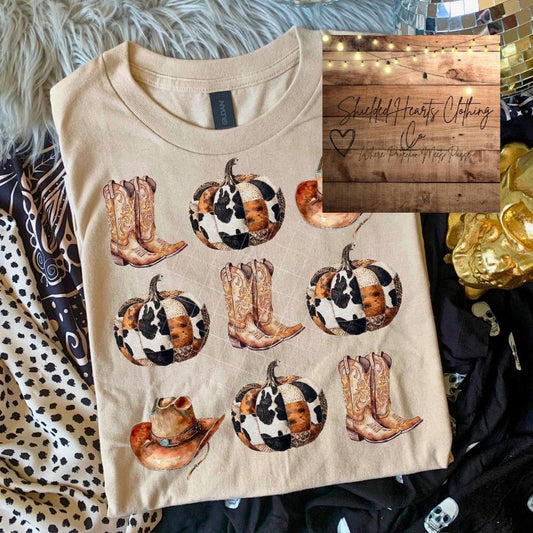 Country Boots and Pumpkins Shirt
