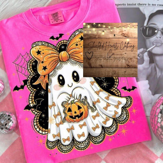 Ghost with Orange Bow Shirt